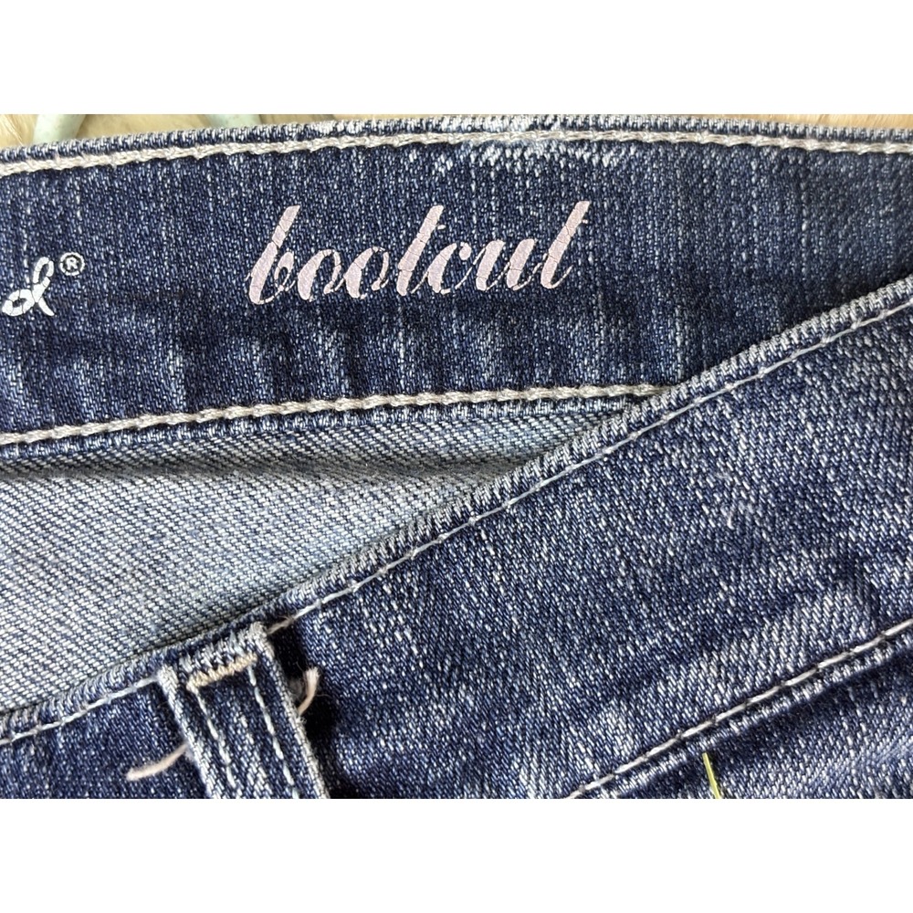 7 For All Mankind Bootcut‎ Jeans Women's 31x33 Low Rise Flare Y2K Stretch Denim - Picture 10 of 11